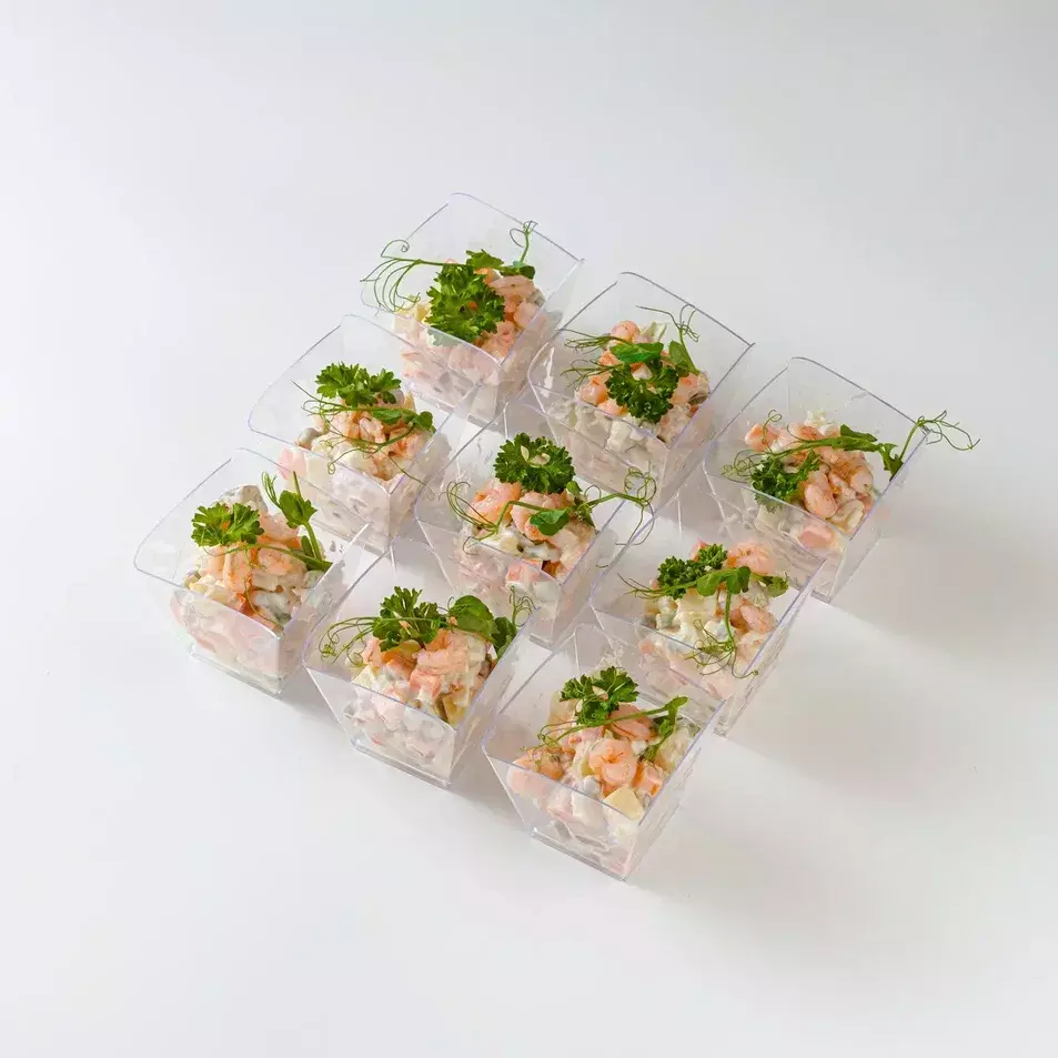 Сет салат Оливье с креветкой (9шт)