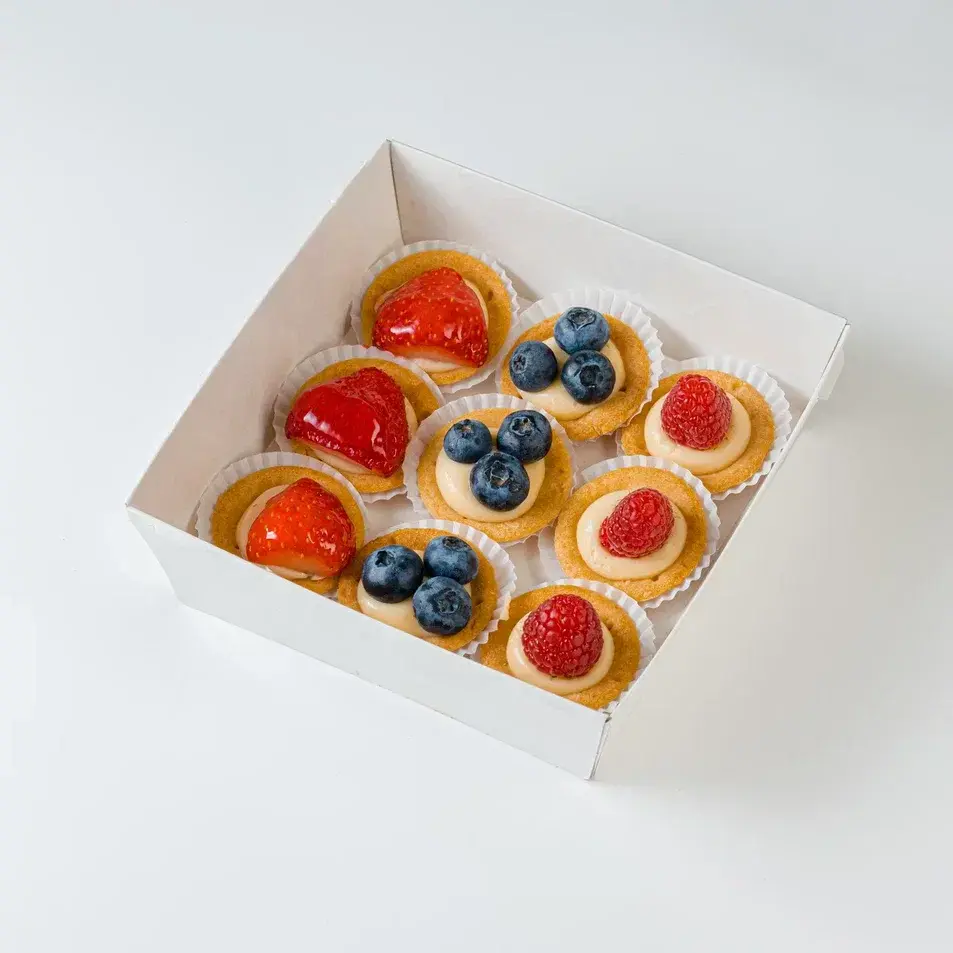 Тарталетки с ягодами мини (9 шт)
